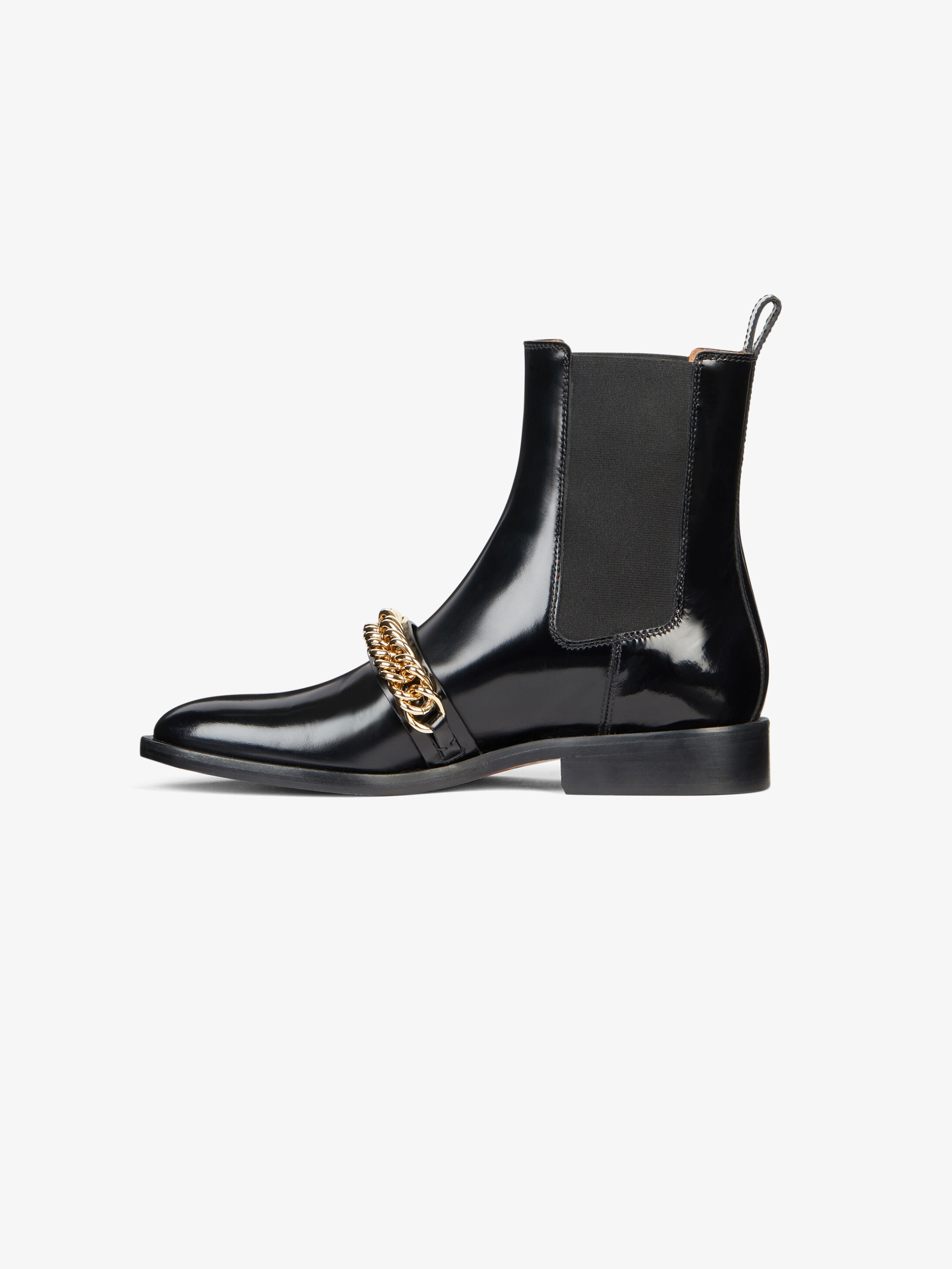 Chelsea boots in leather with chain - 4