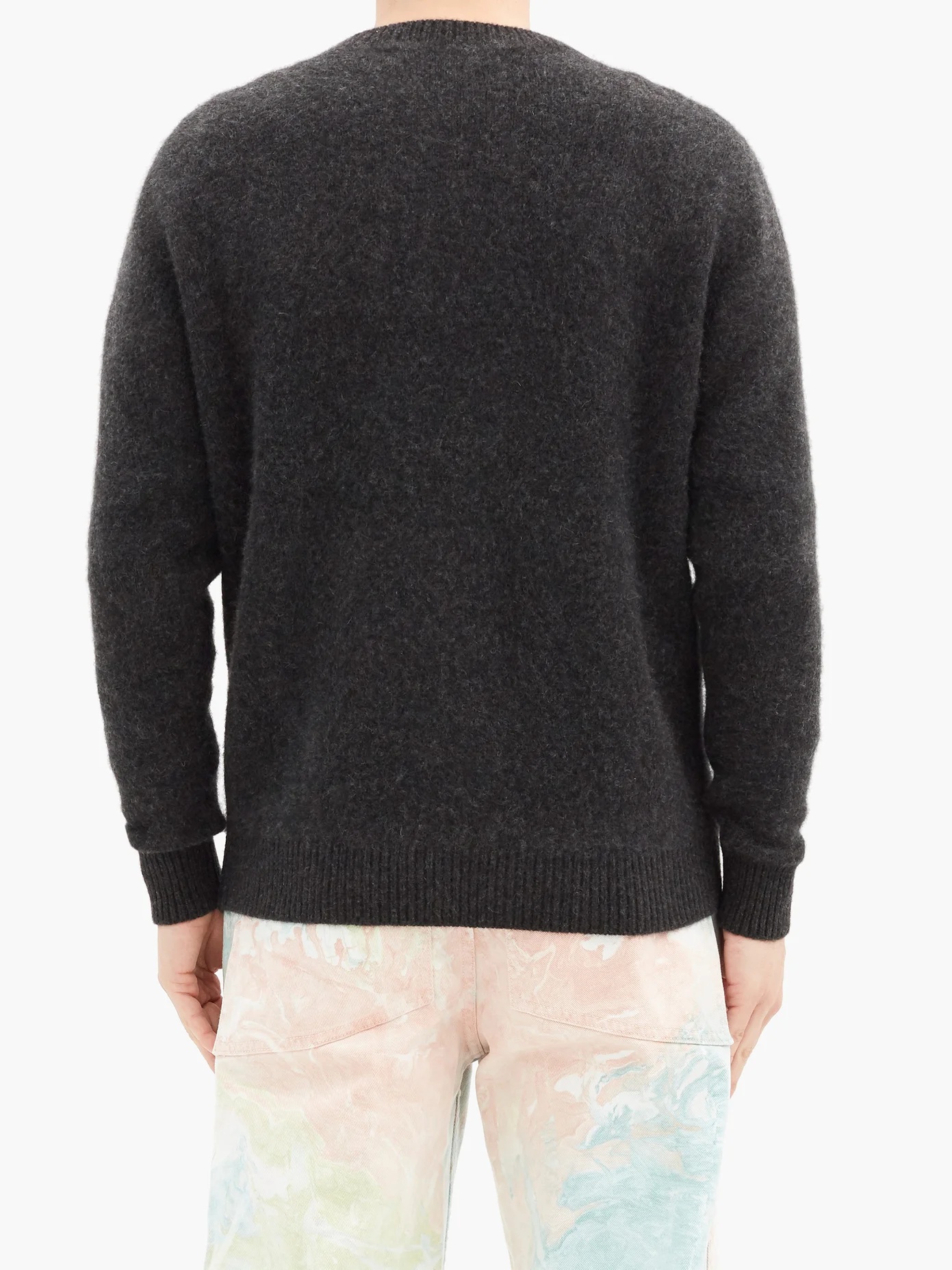 Palm-embroidered cashmere sweater - 5