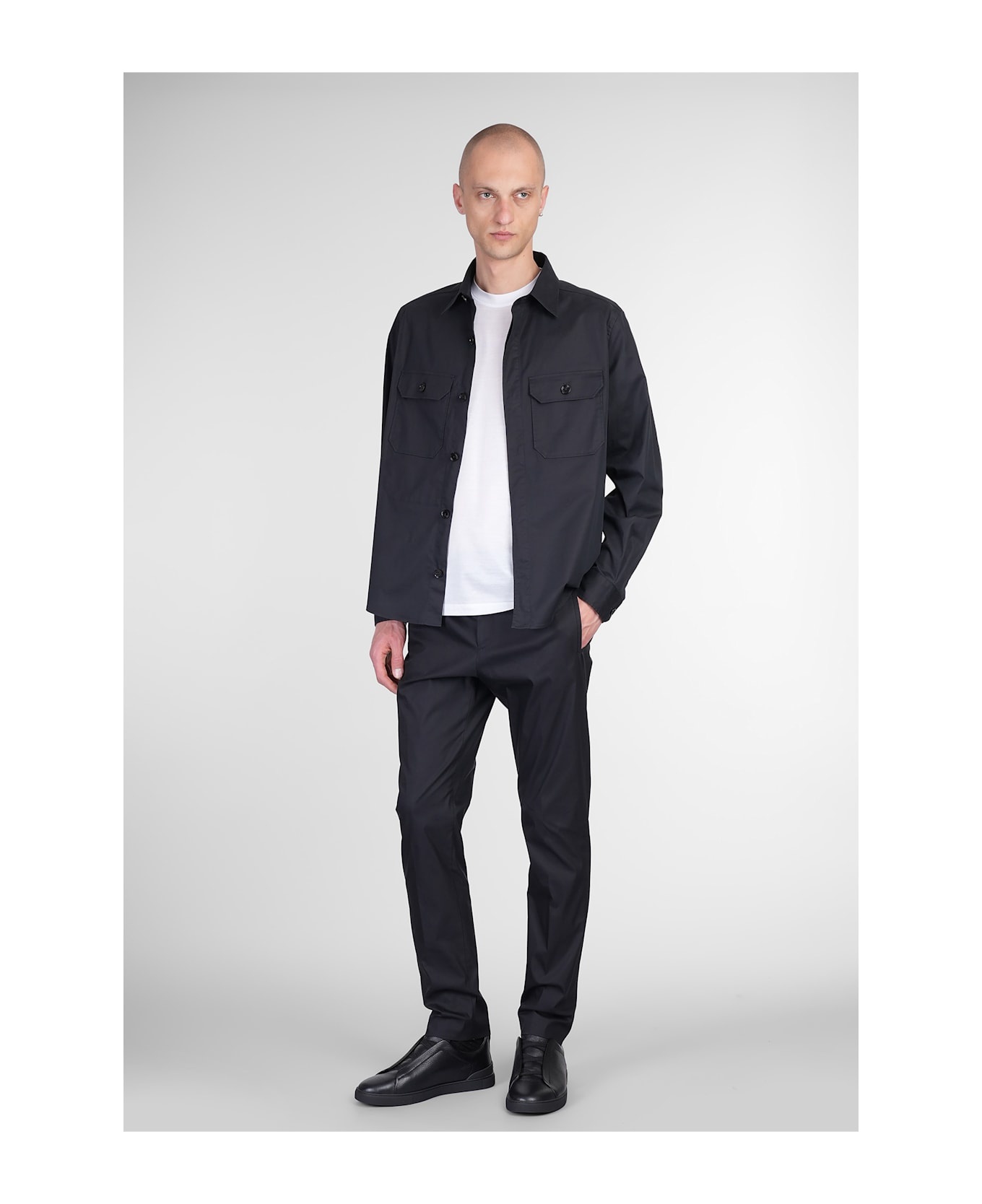 Shirt In Black Cotton - 2