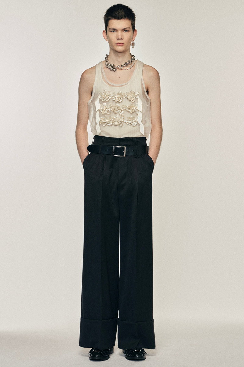 Wide Leg Multi Belt Loop Trousers 1