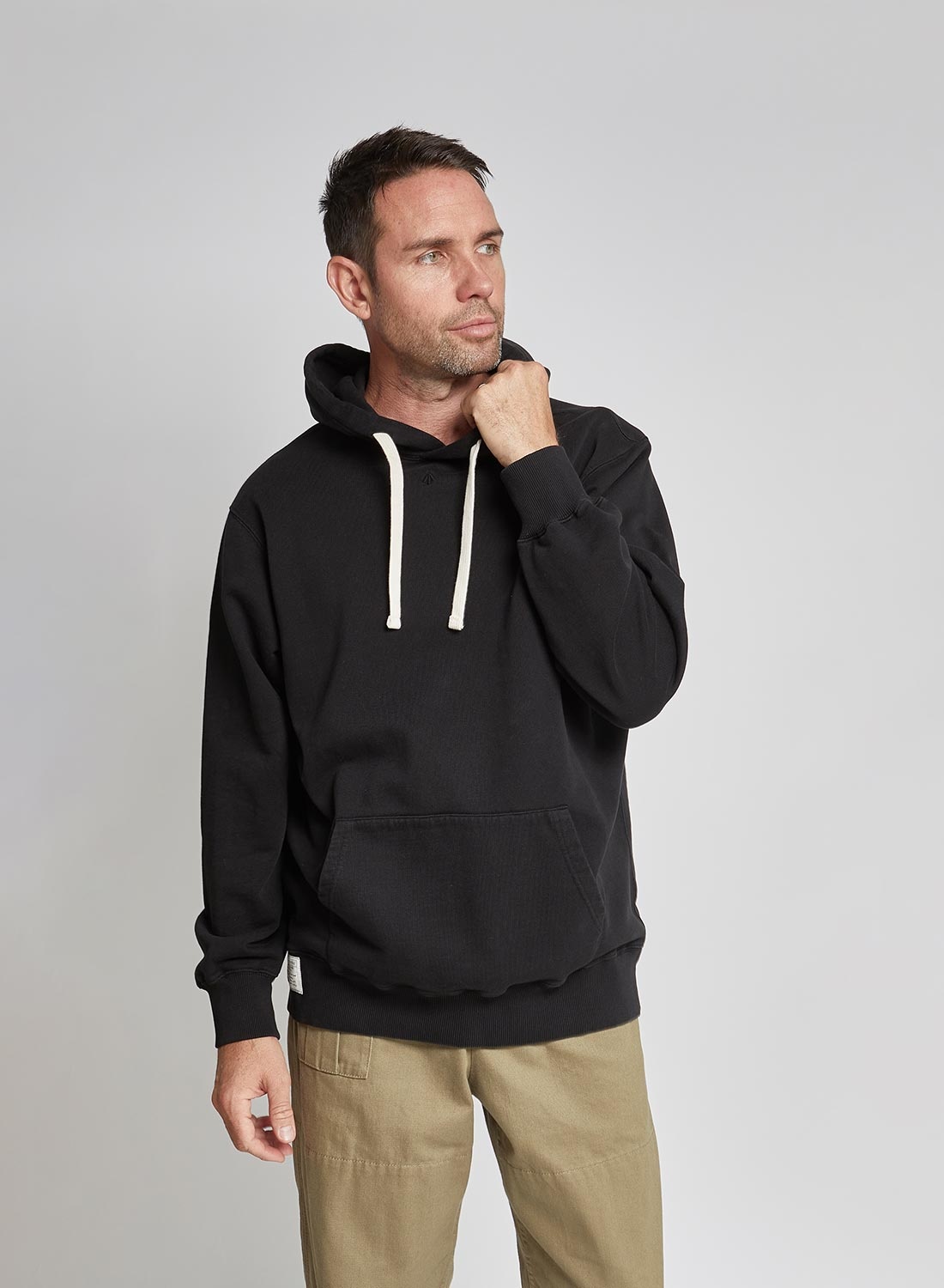 Embroidered Arrow Hoodie in Black - 4