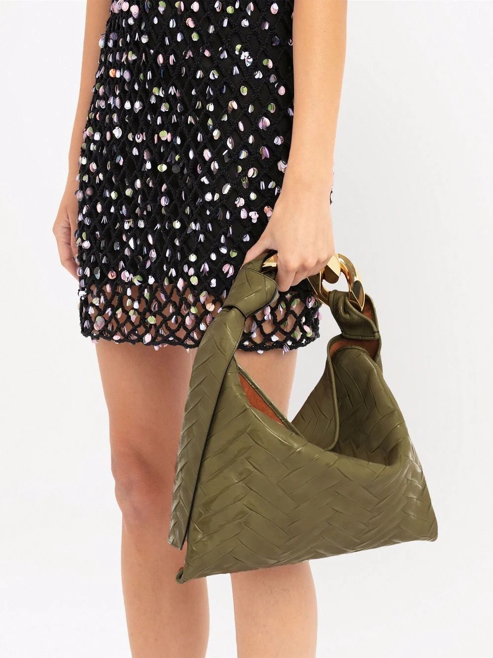 small chain-link shoulder bag - 5