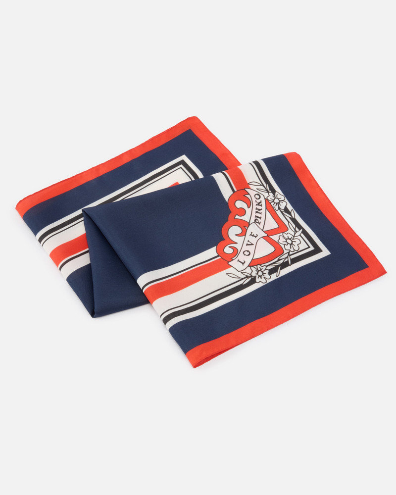 SQUARE SCARF WITH TWO-HEART PRINT 1