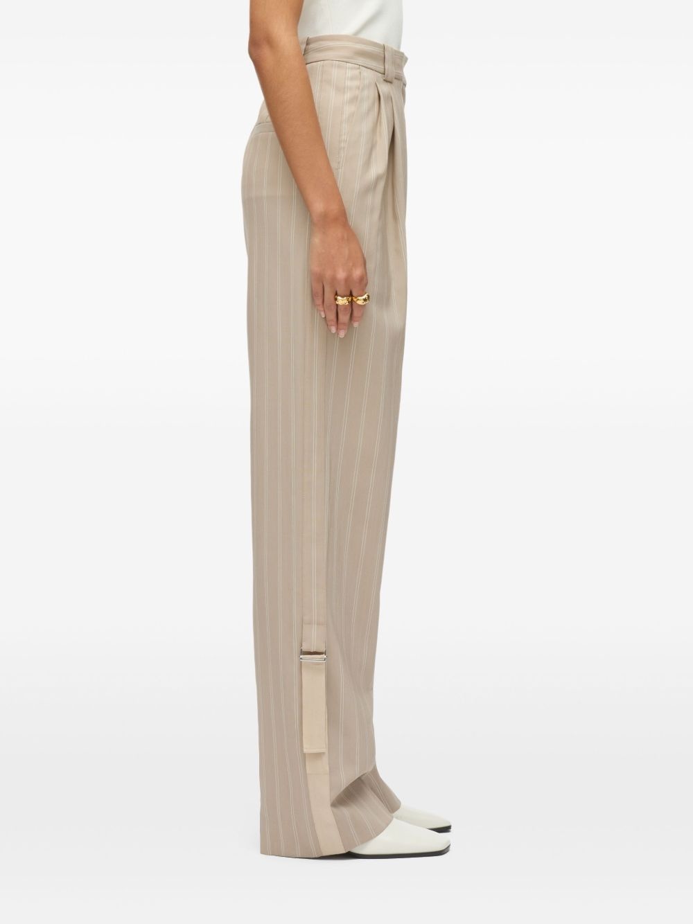 pinstripe-pattern trousers - 4