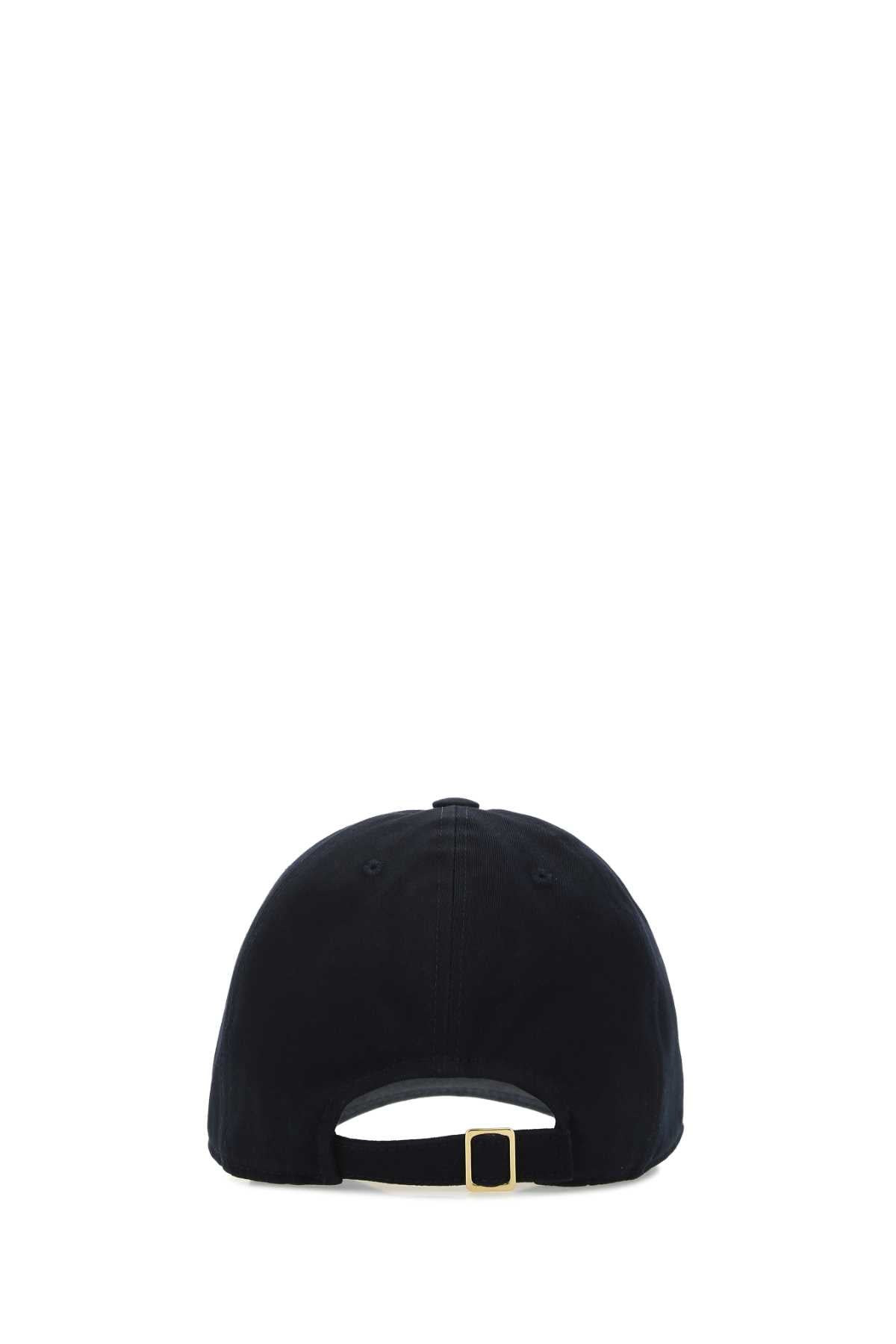Thom Browne Men Midnight Blue Cotton Baseball Cap - 3