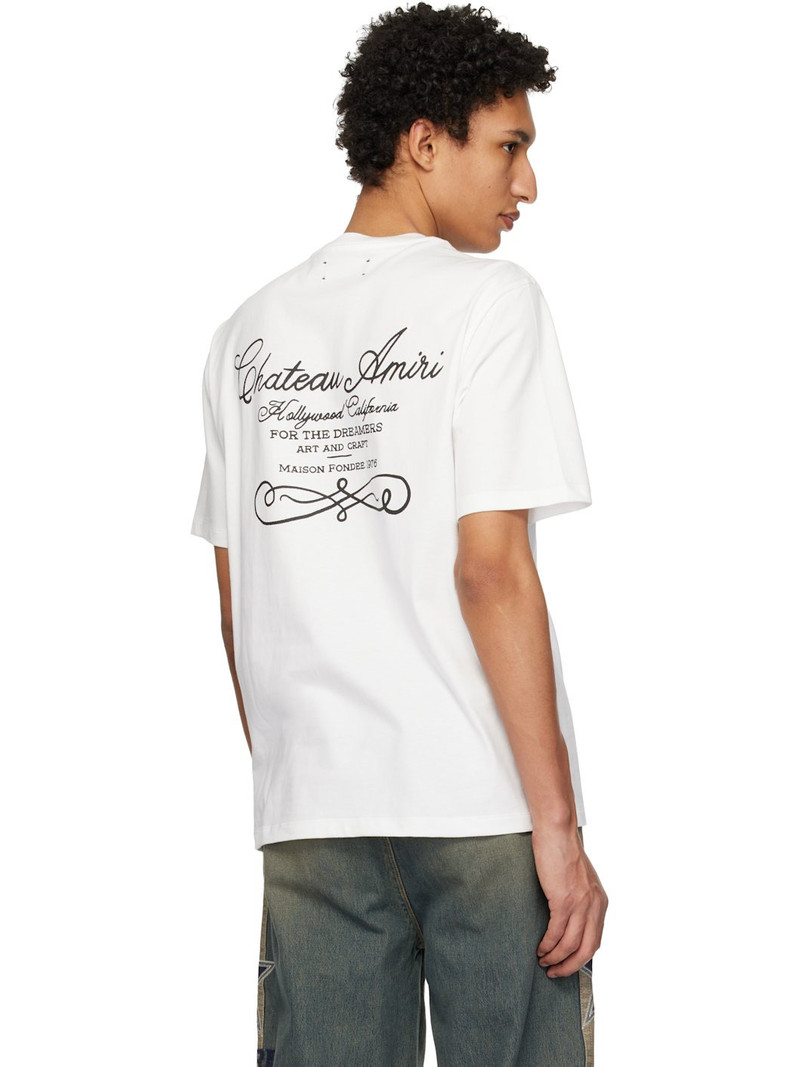White 'Chateau' Script T-shirt 3
