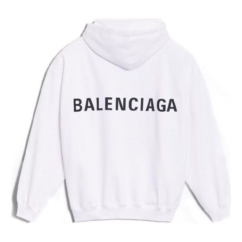 BALENCIAGA Men's Balenciaga Hoodie in White outlook