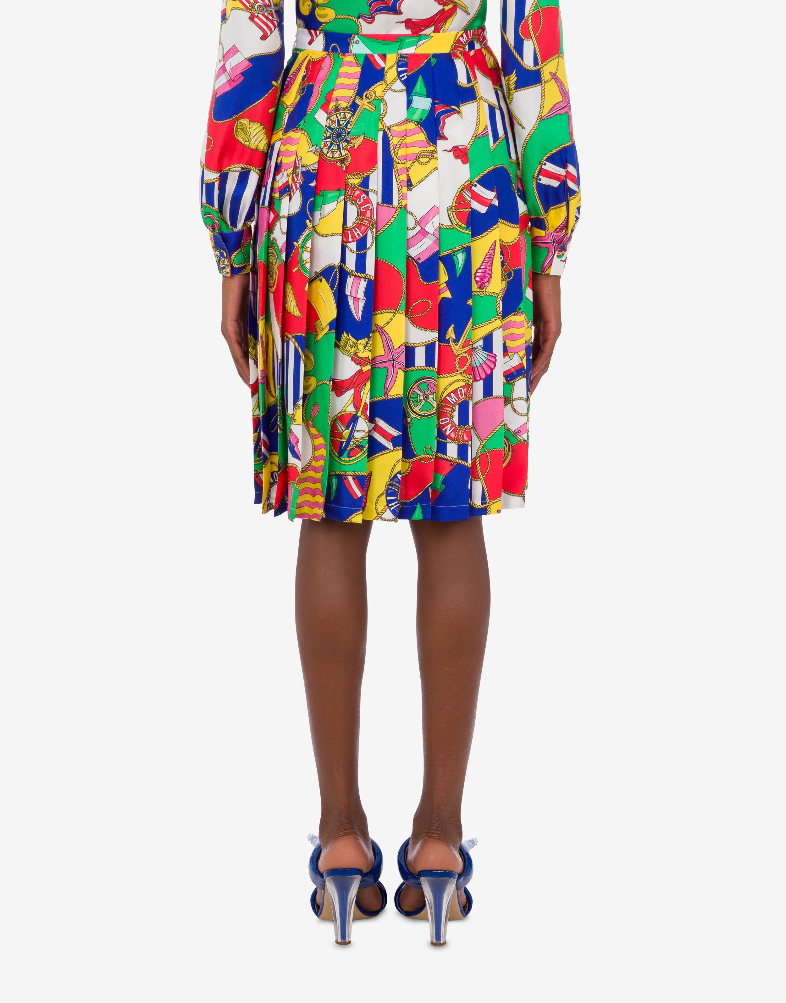 ALL-OVER NAUTICAL SILK TWILL SKIRT - 3