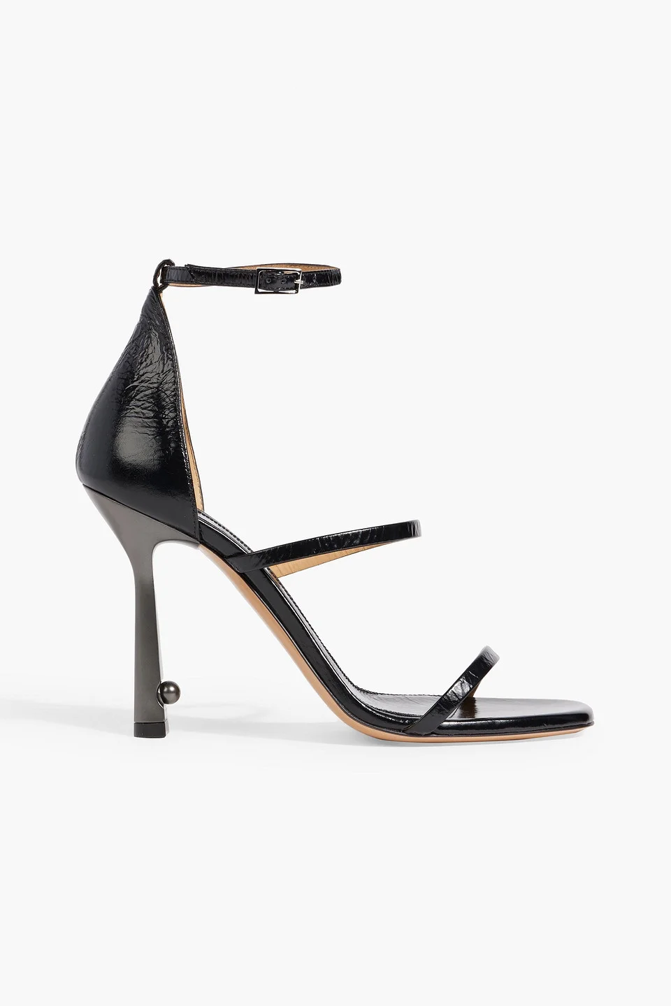 Lollipop textured-leather sandals - 1