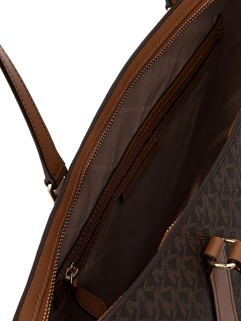 logo-print leather-trim tote bag 5