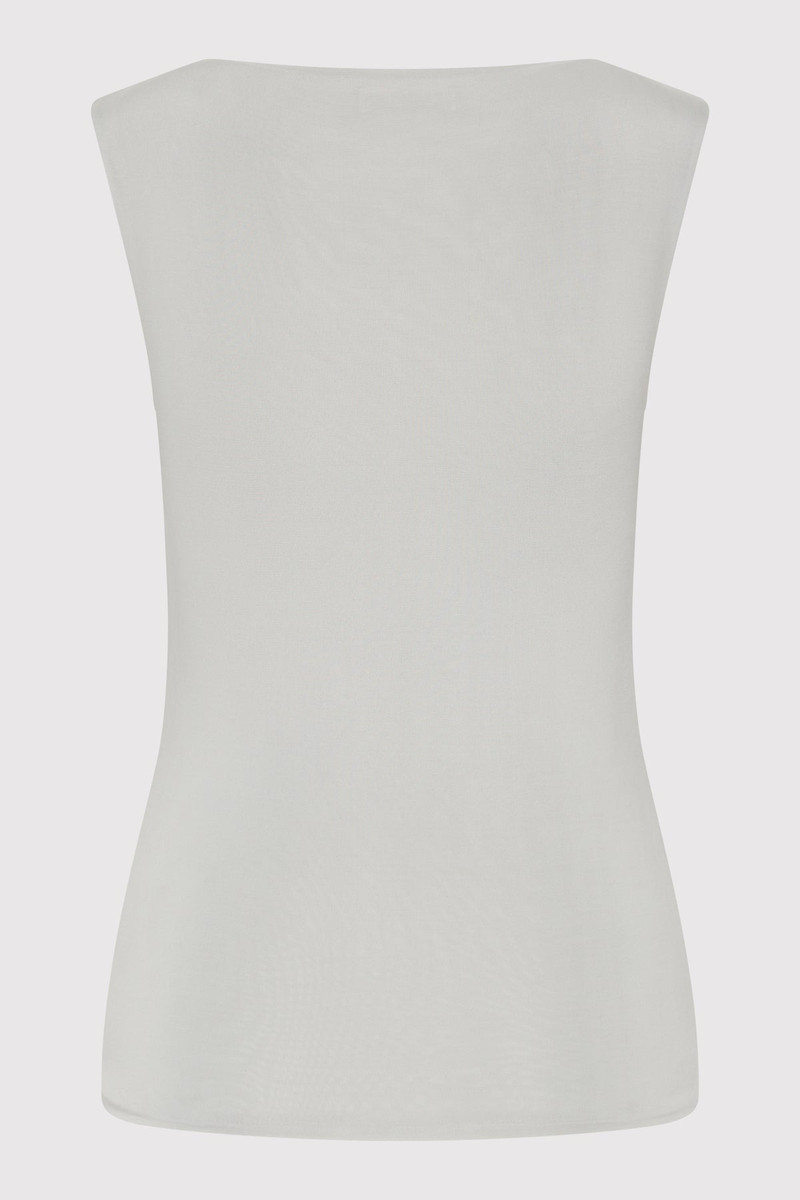ST. AGNI Cupro Jersey Top - Silver outlook
