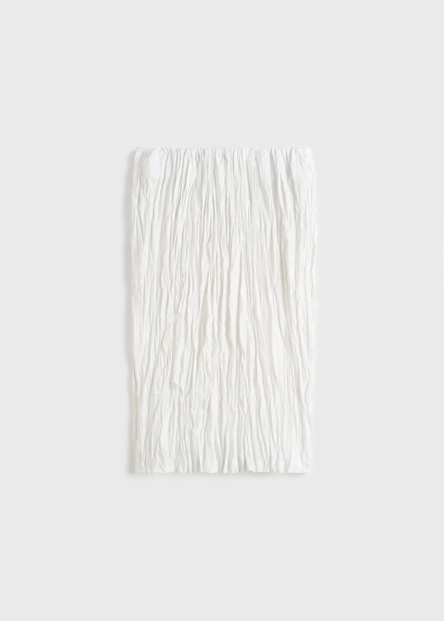 Crinkled linen skirt white - 1