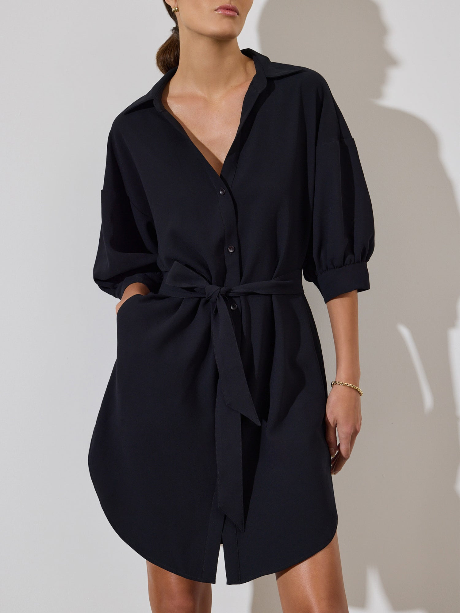 The Kate Crepe Belted Dress - 3