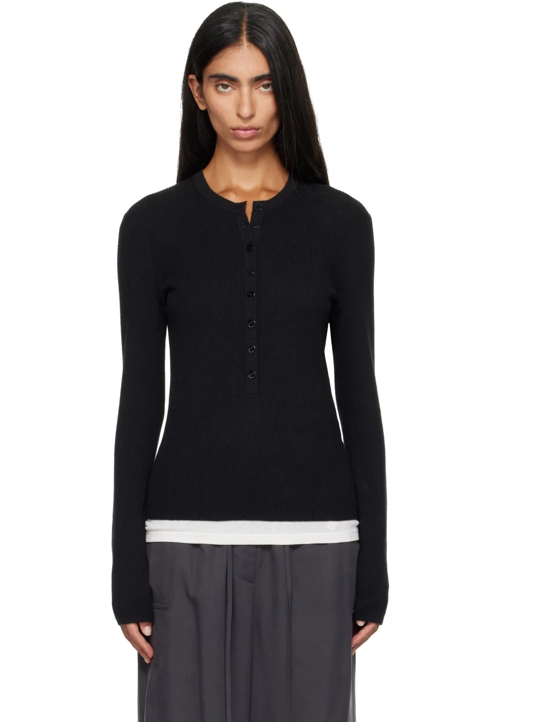 Black Airi Henley - 1