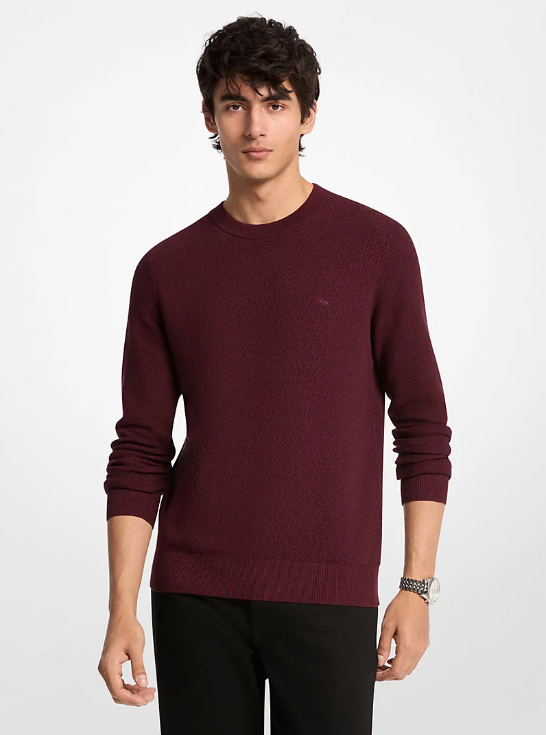 Cotton Mouliné Sweater - 1