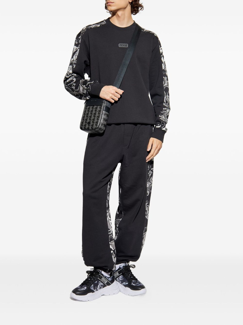 VERSACE JEANS COUTURE baroque-print panelled sweatshirt outlook