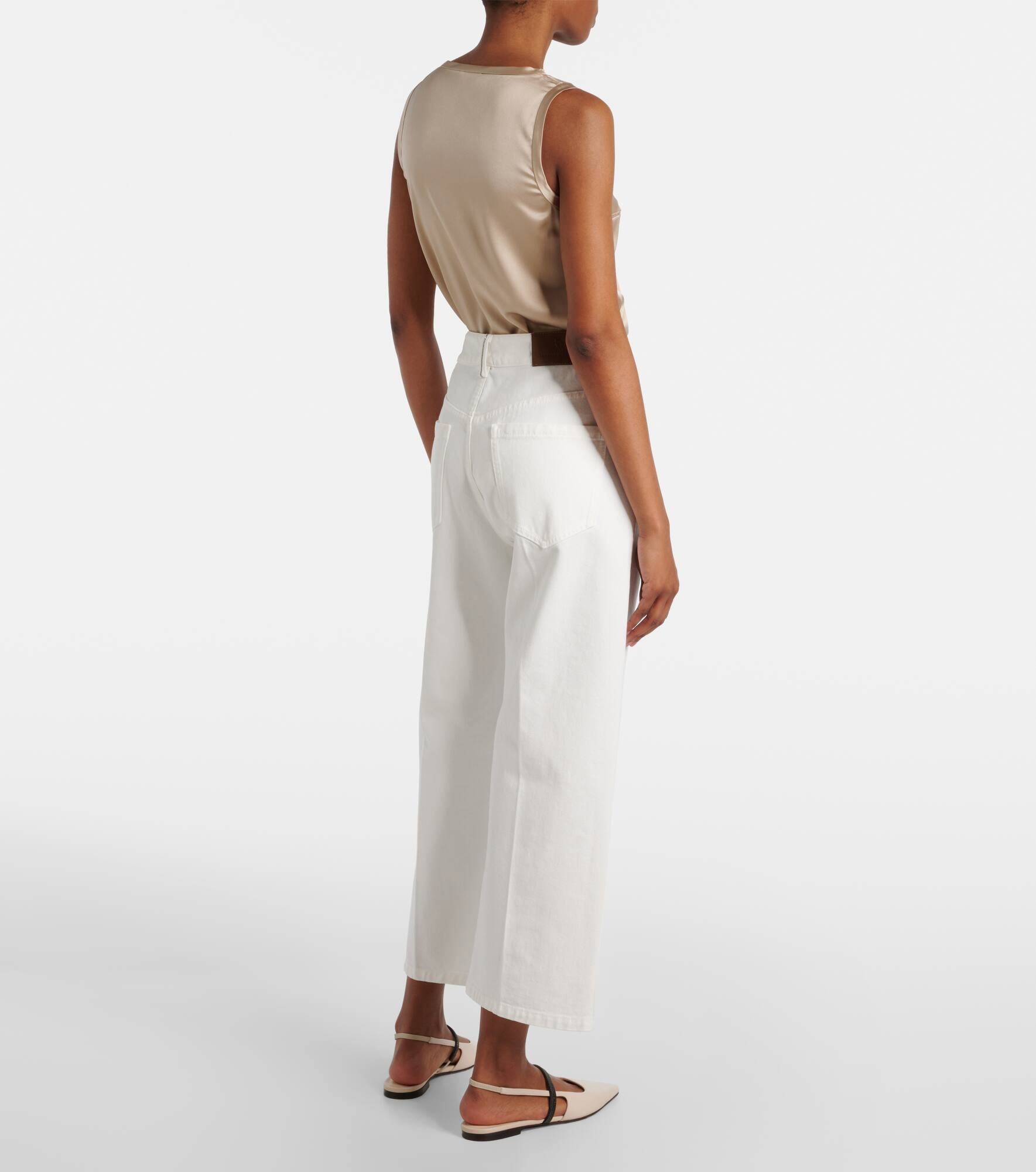 Dyed cotton straight pants - 3