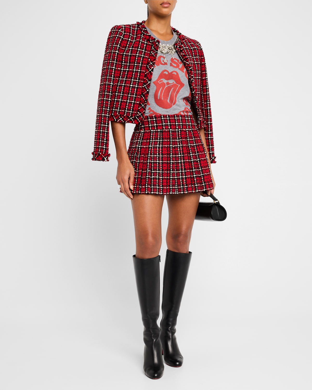 Kidman Plaid Tweed Lady Jacket - 3