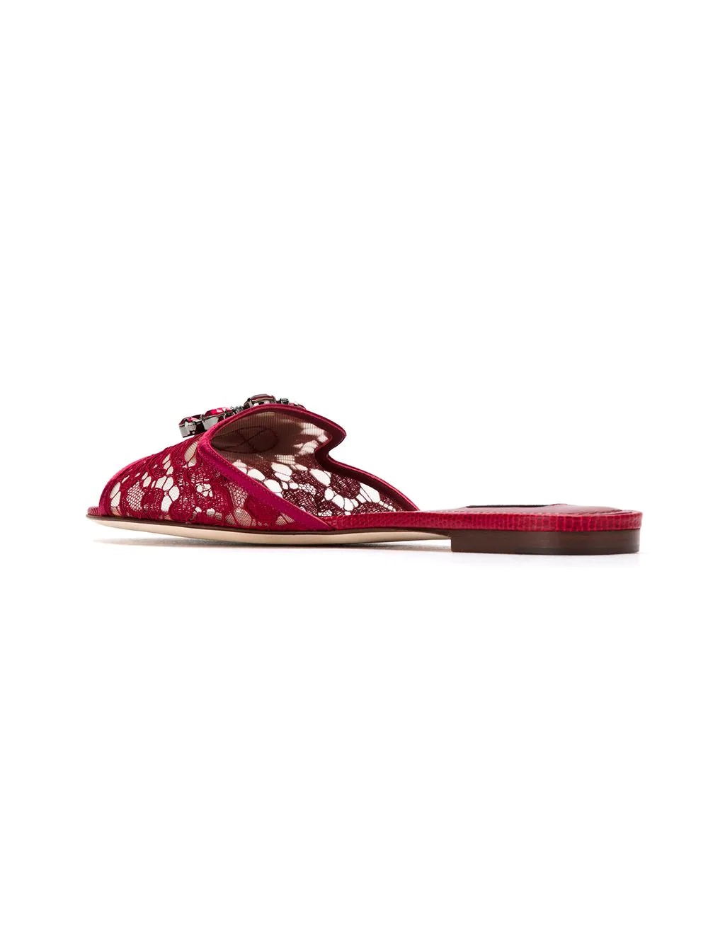 Bianca crystal-embellished lace sandals - 3