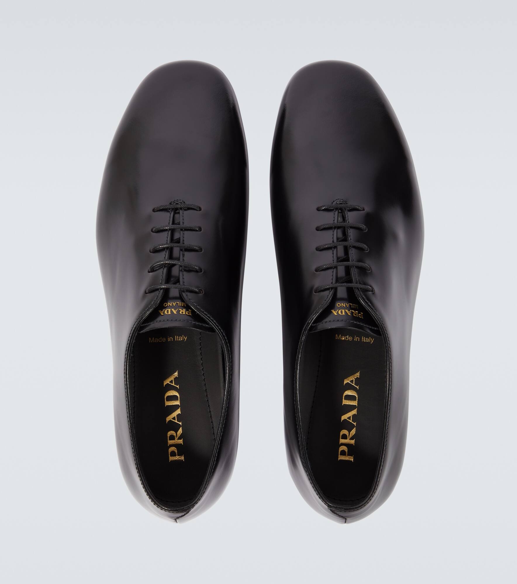Brushed leather Oxford shoes - 4