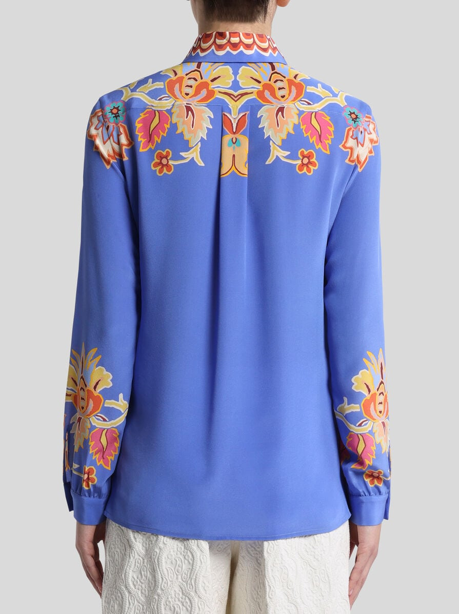 PRINTED CREPE DE CHINE SHIRT - 5