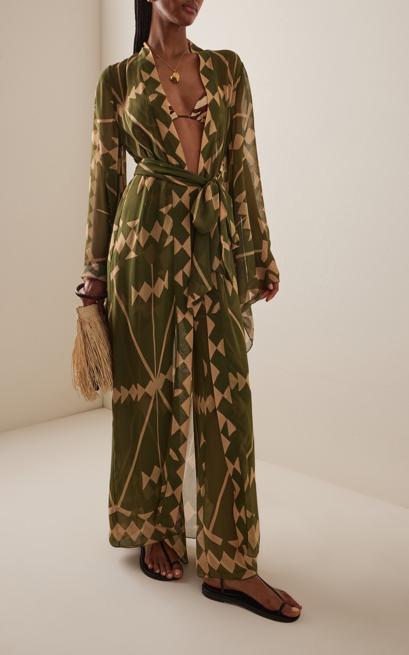 Johanna Ortiz Amazon Georgette Kimono Maxi Dress multi outlook