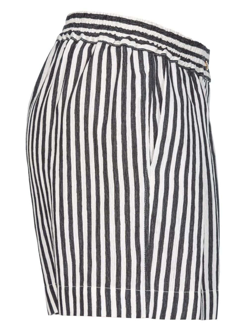 striped pleated shorts - 2