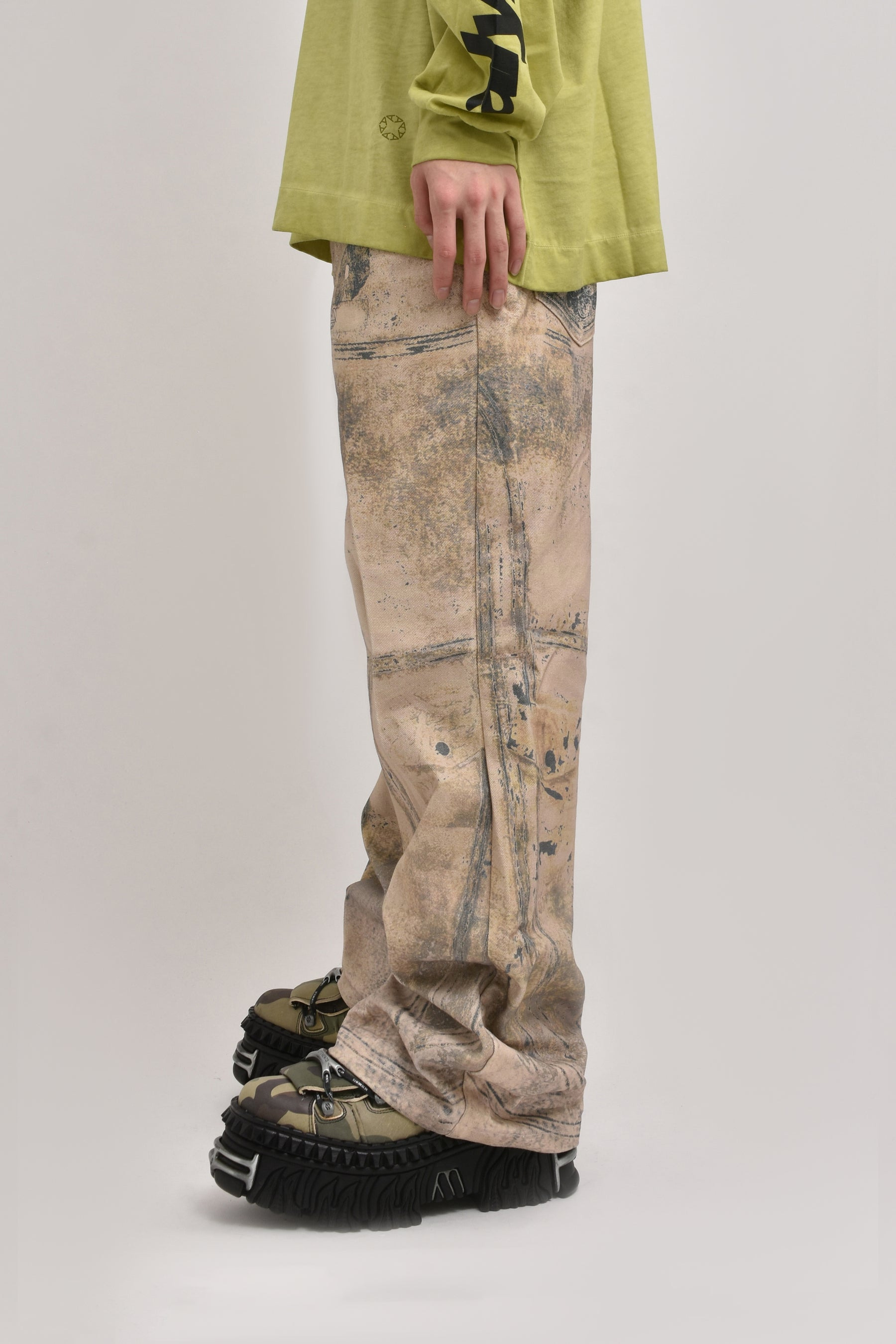 PRINTED DENIM / IND USED LOOK PRINTED - 8