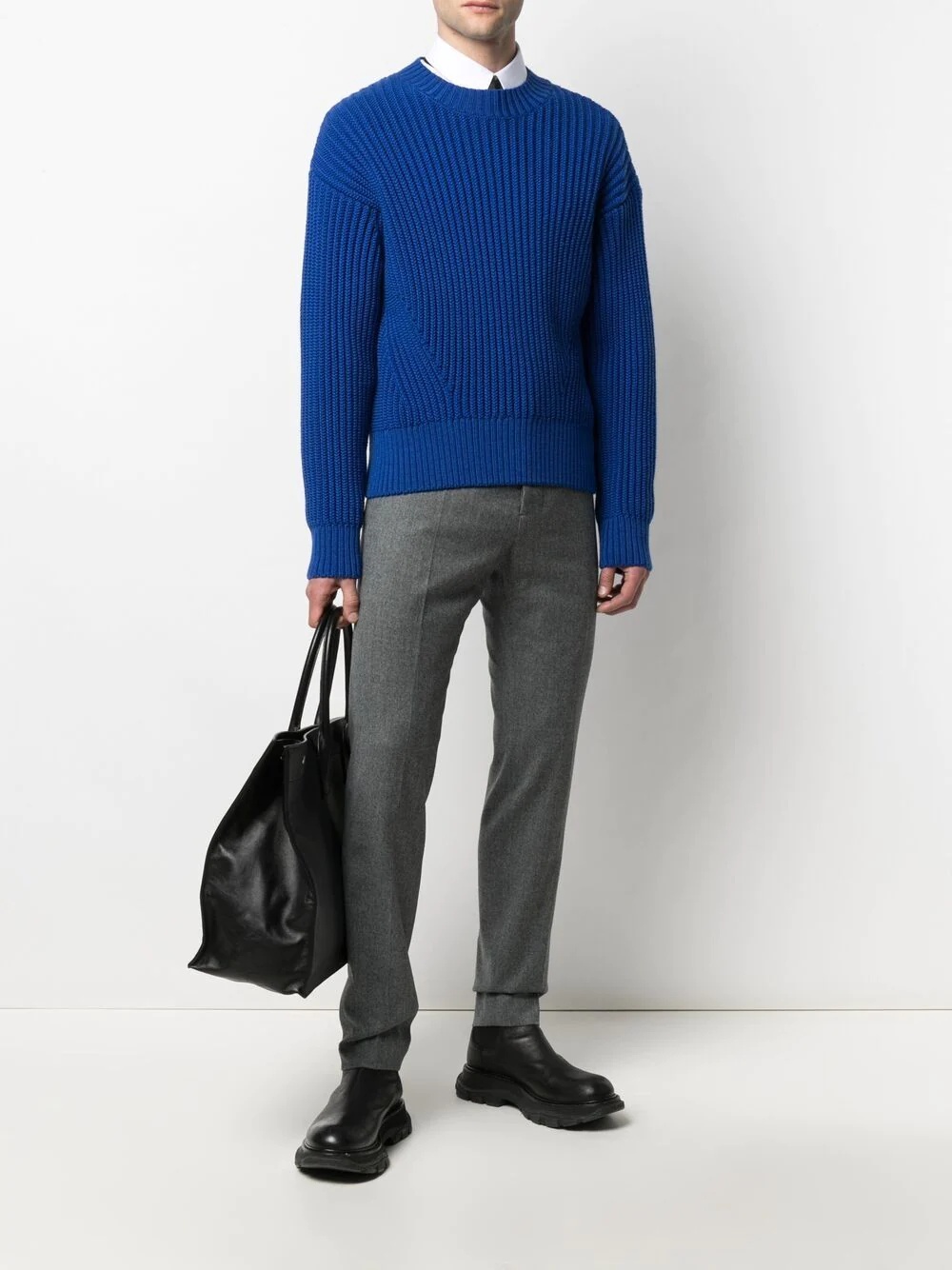 ribbed-knit crew-neck jumper - 2