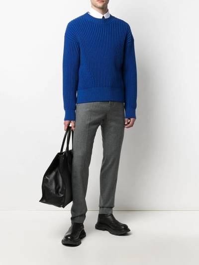 AMI Paris ribbed-knit crew-neck jumper outlook