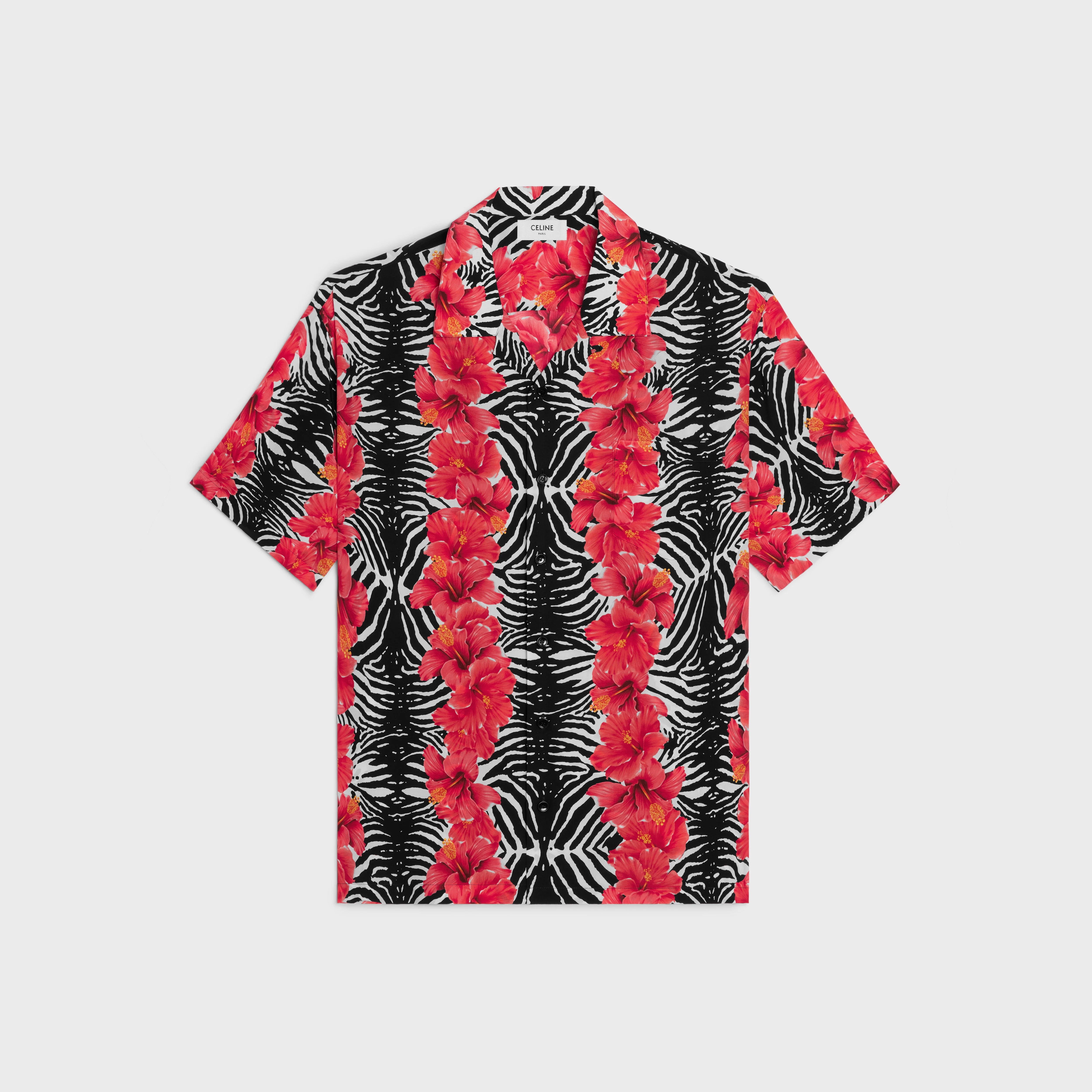 hawaiian shirt in crepe de chine - 1