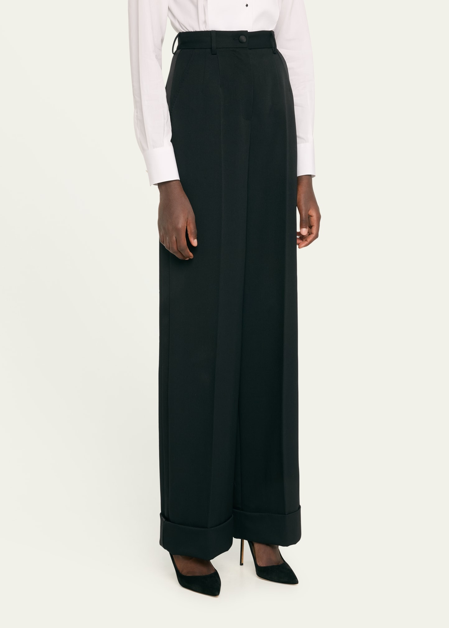 Gabardine Cuffed Pants - 4