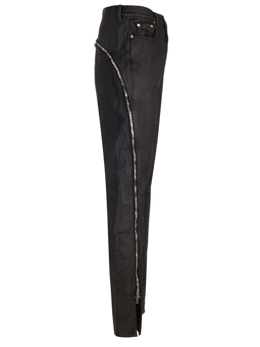 Coated Denim Trousers Jeans Black - 3
