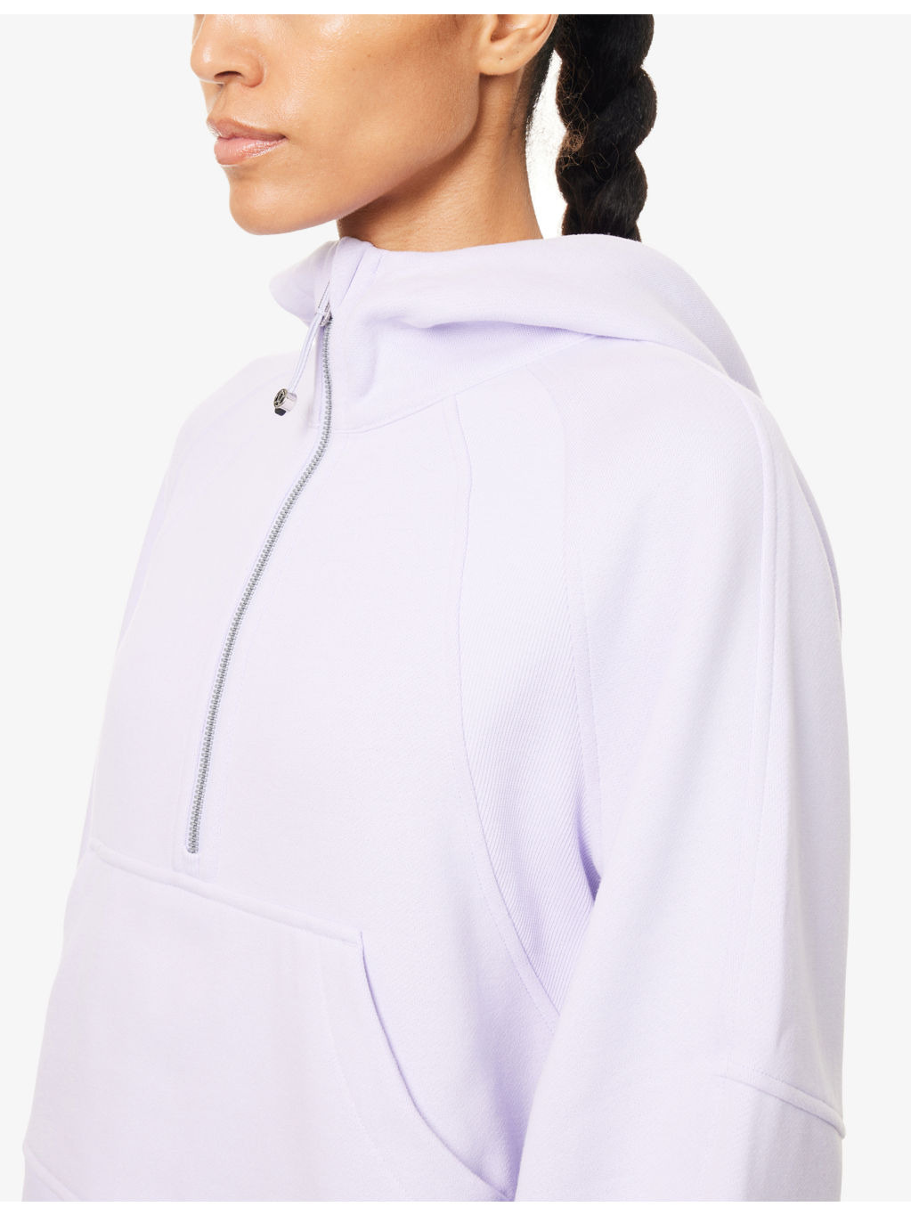 Half-Zip Embroidered-Logo Cotton-Blend Hoody - 5