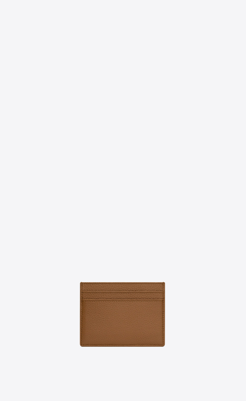 SAINT LAURENT cassandre shadow saint laurent card case in grained leather outlook