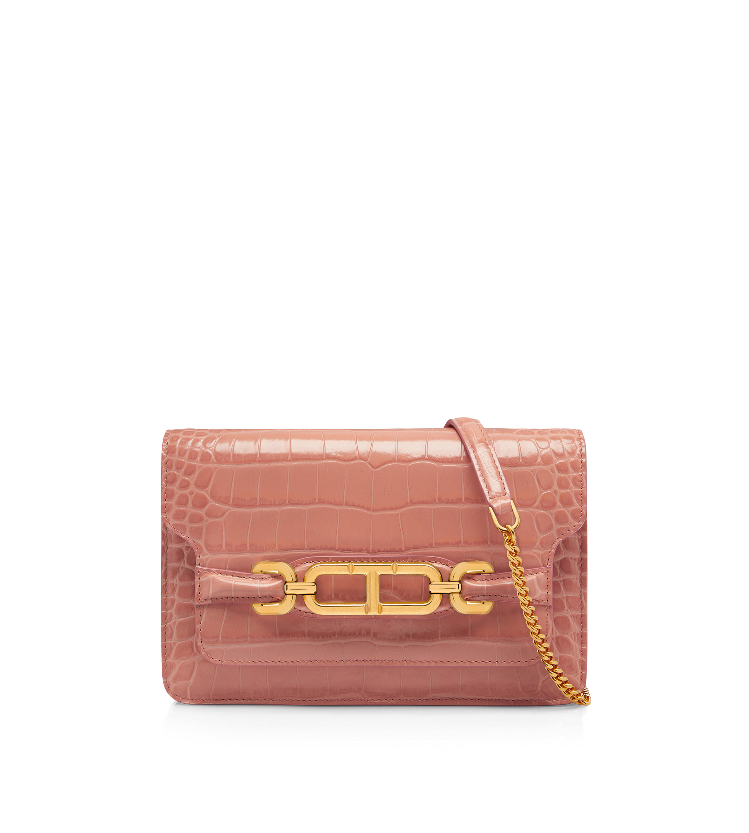 STAMPED CROCODILE LEATHER WHITNEY SMALL SHOULDER BAG - 1