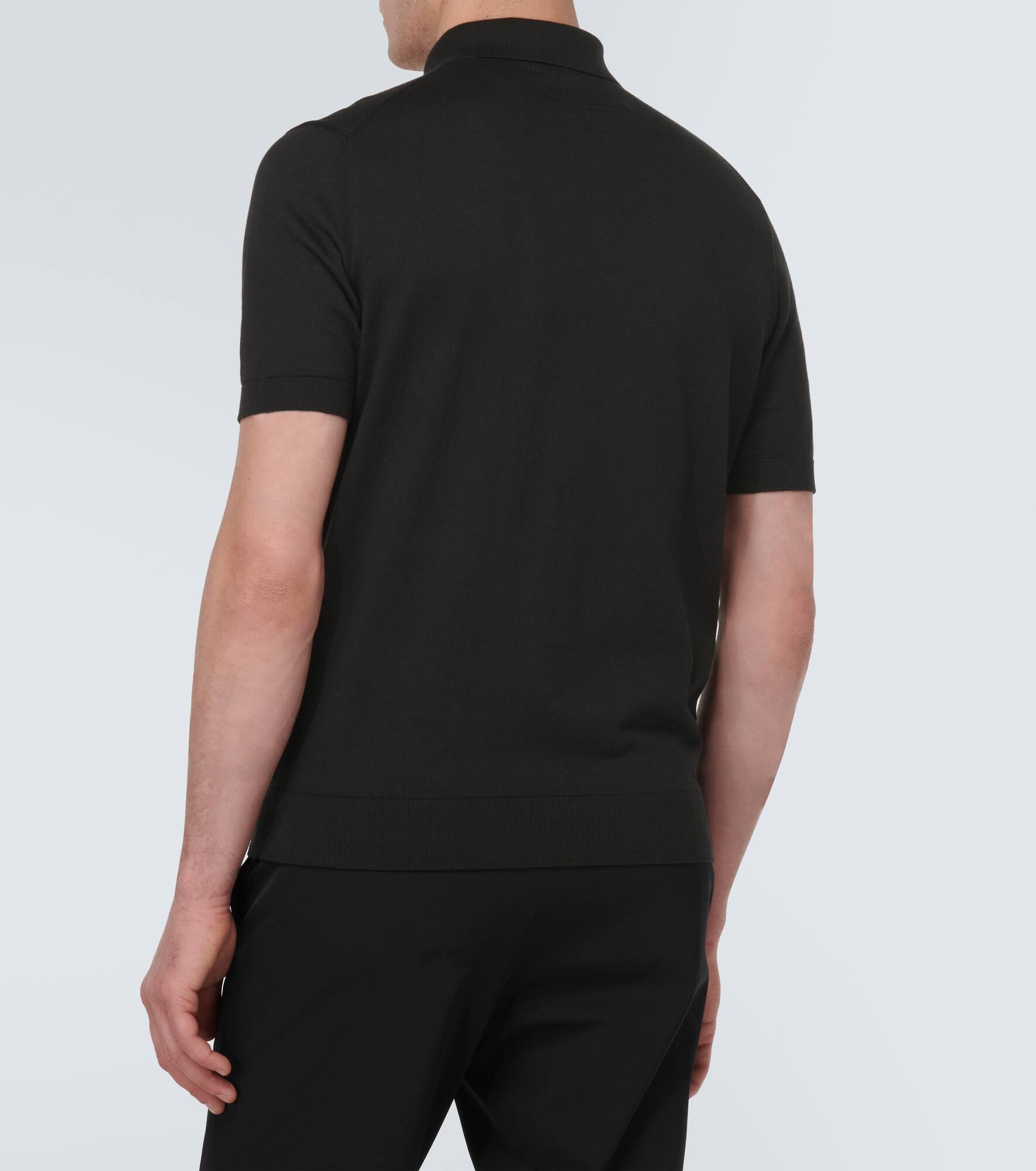 Cotton piqué polo shirt - 4