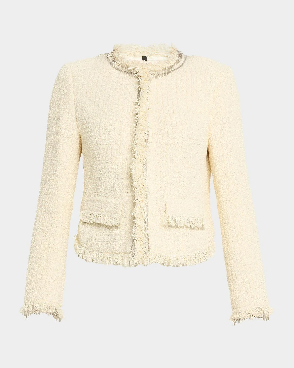 Lando Fringe-Trim Boucle Jacket - 1