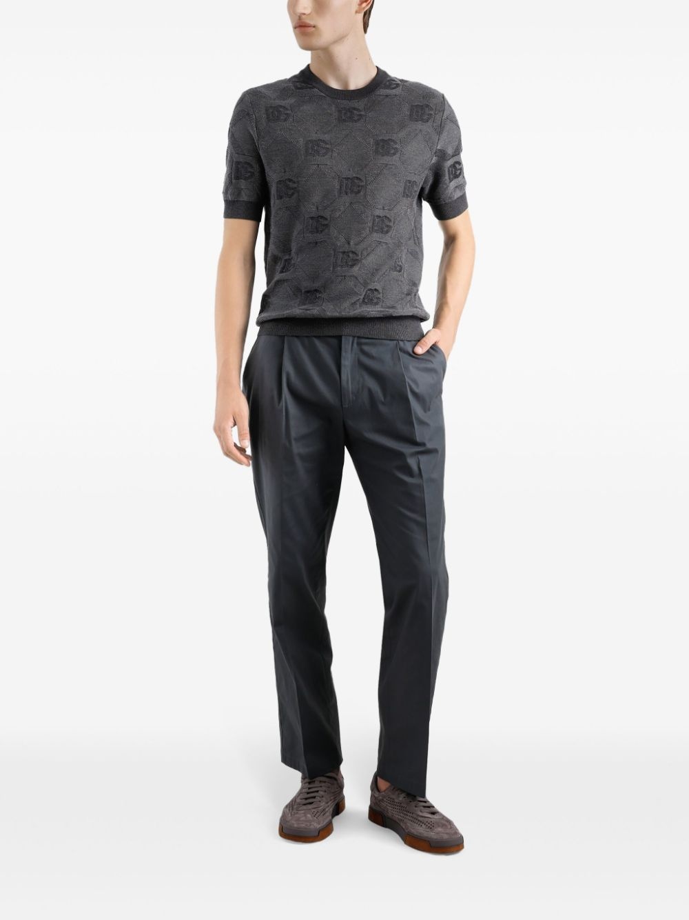 logo-jacquard T-shirt - 2