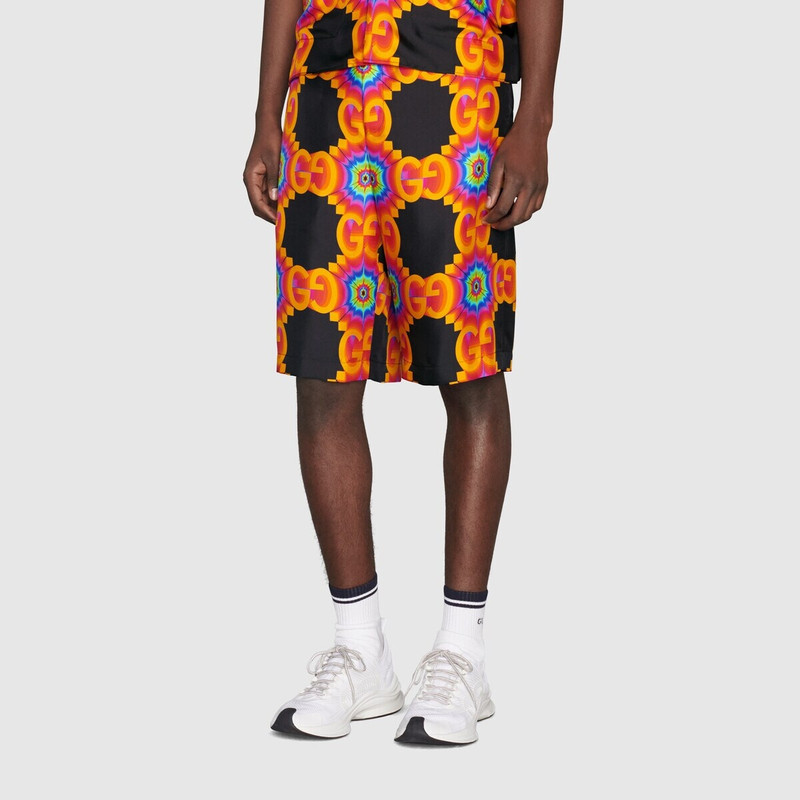 GG kaleidoscope silk shorts 3