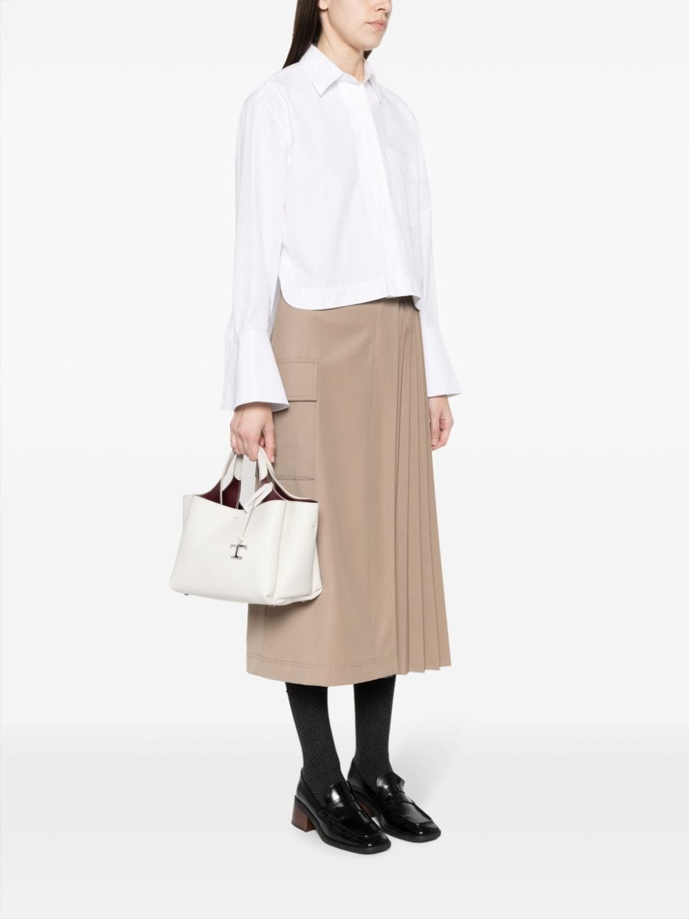 mini leather tote bag - 2