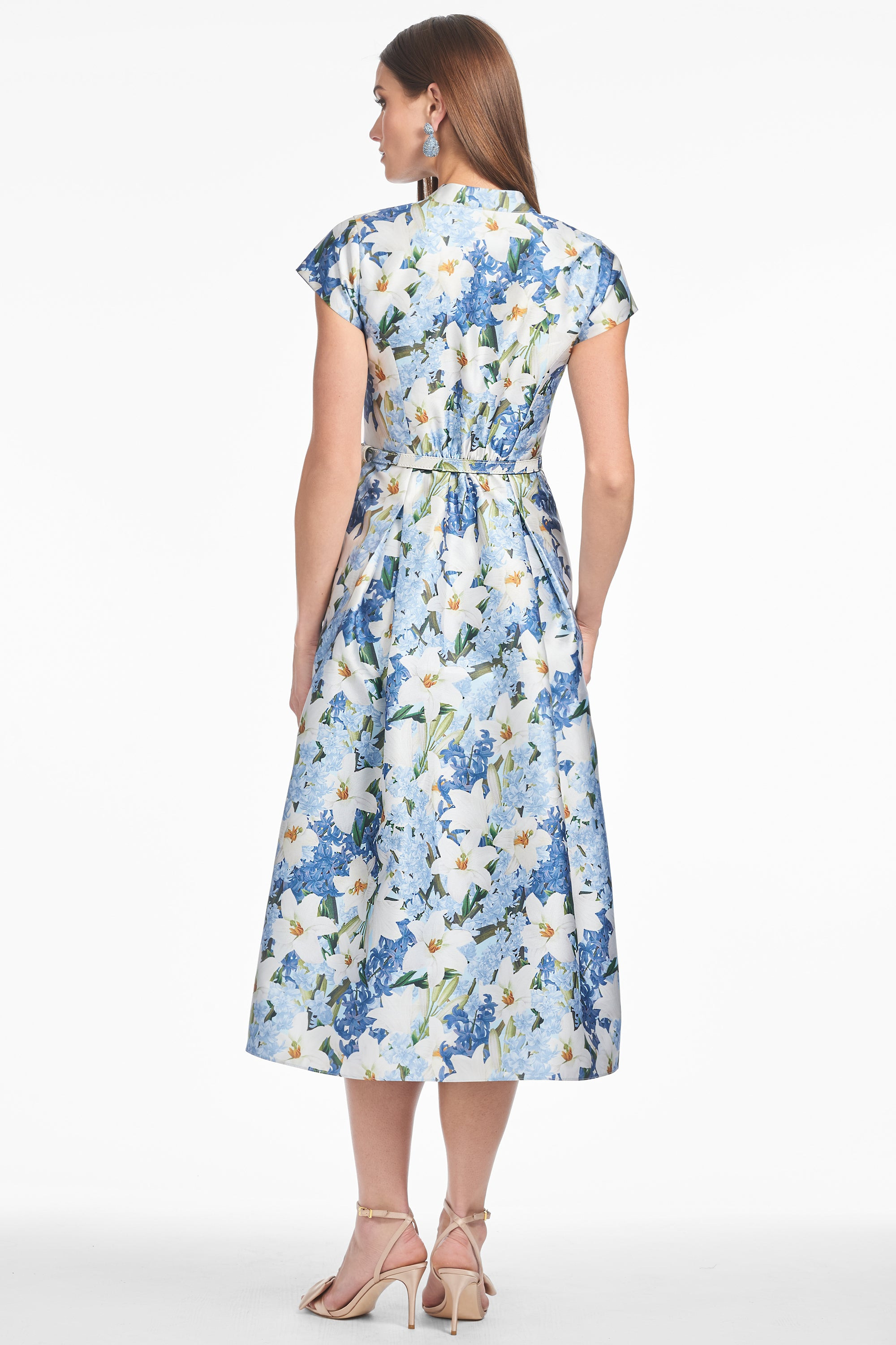 MARTINE DRESS - SKY BLUE STAR LILLIES - 4