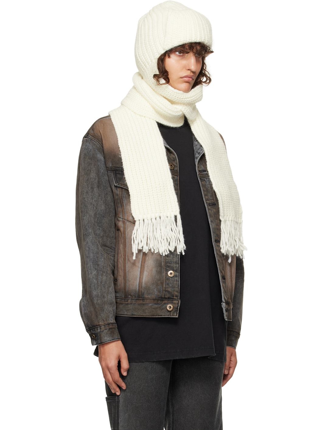 Off-White Chunky Muffler Beanie - 4