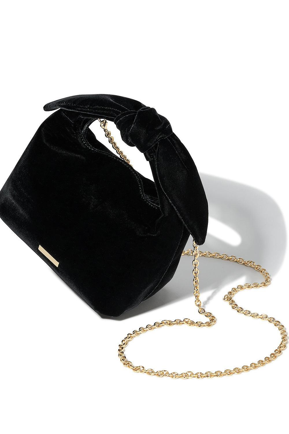 Bow Tie Hobo Mini Bag - Black Light Gold - 6