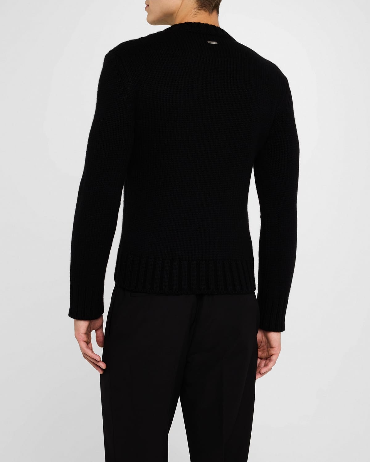 【関税&送料込】Salvatore Ferragamo Embroidered Wool Reversi FERRAGAMO Men's Spirit Embroidered Wool Cashmere Sweater