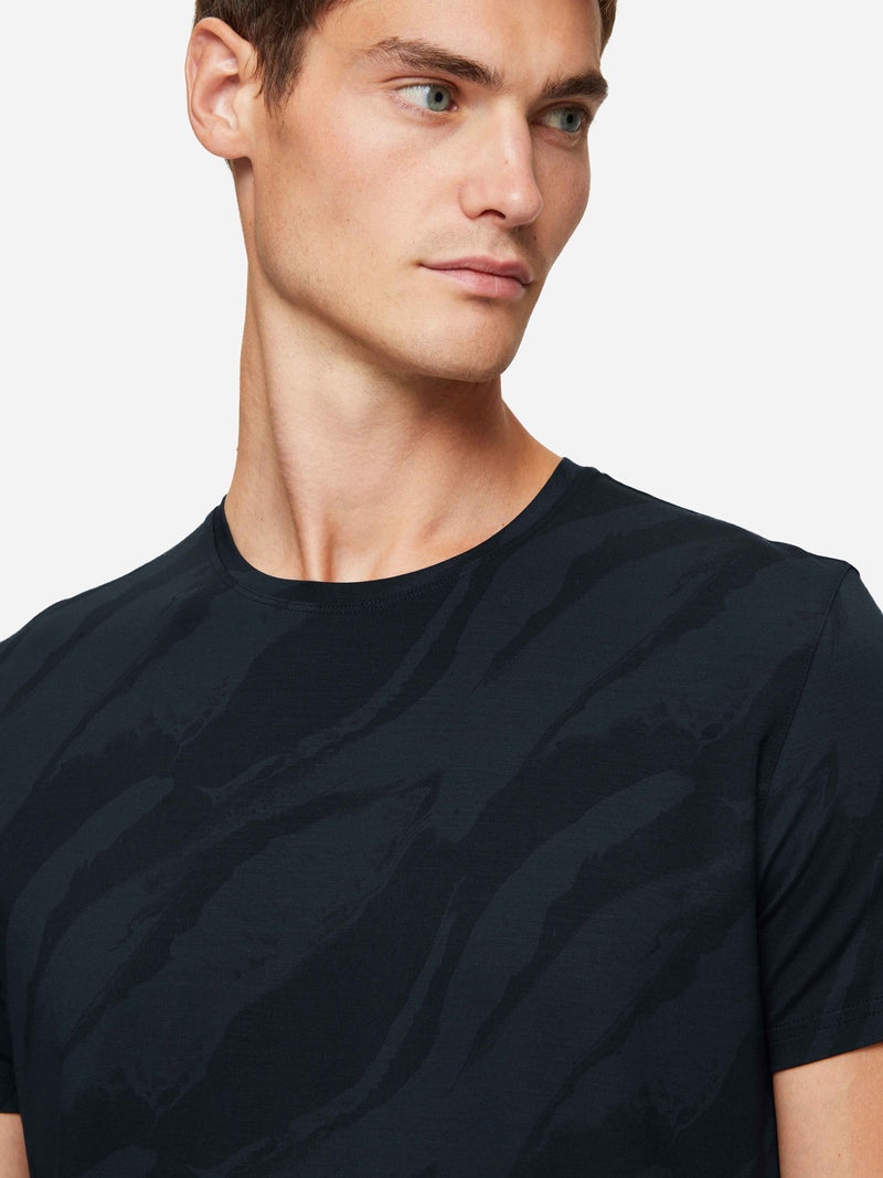 Men's T-Shirt London 8 Micro Modal Black - 2
