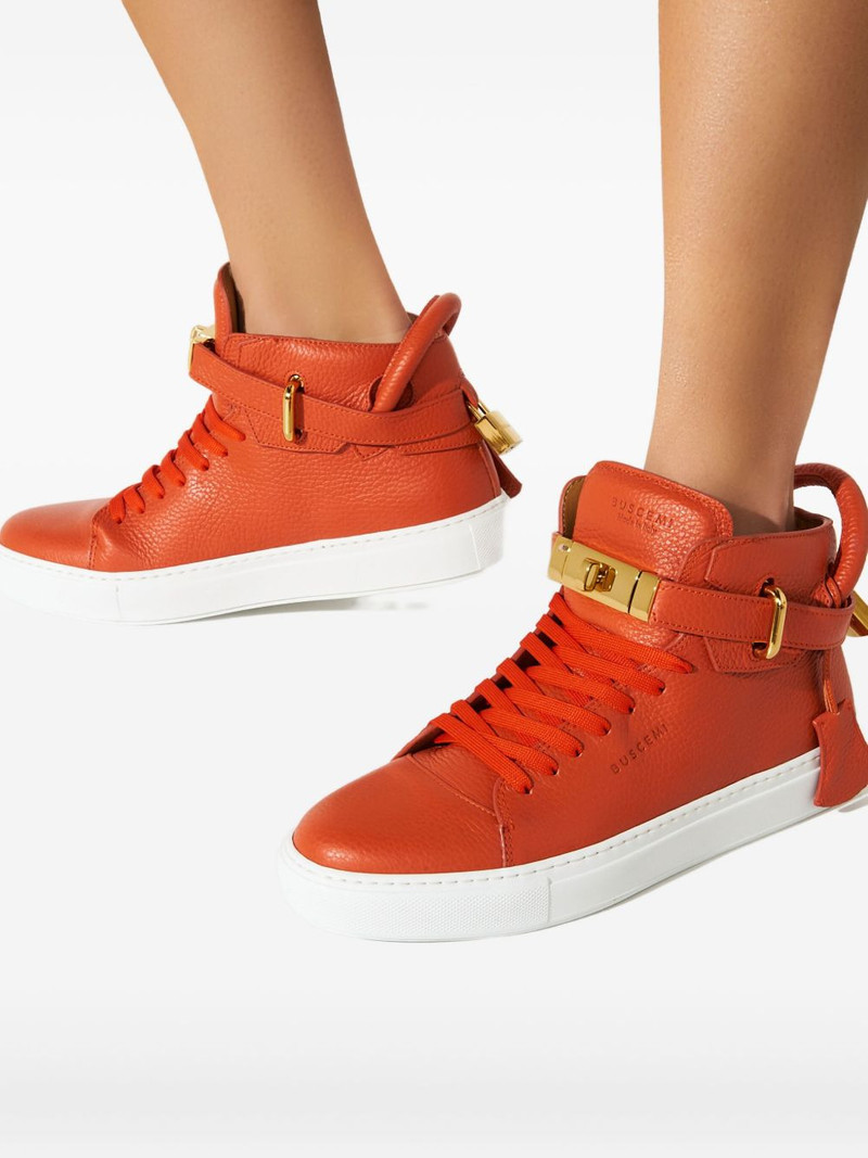 padlock leather sneakers 5