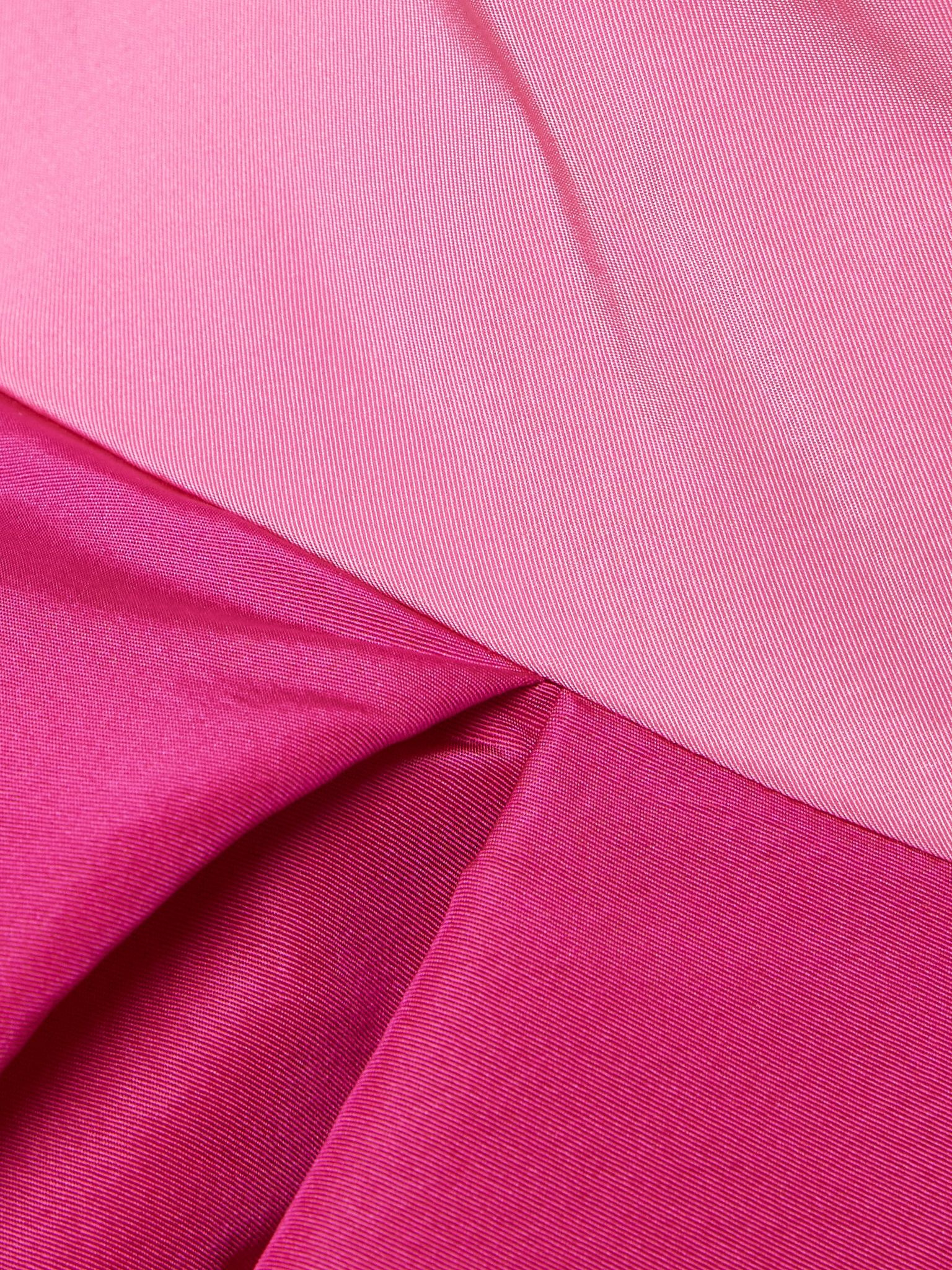 Strapless two-tone silk-faille gown Bright pink - 4