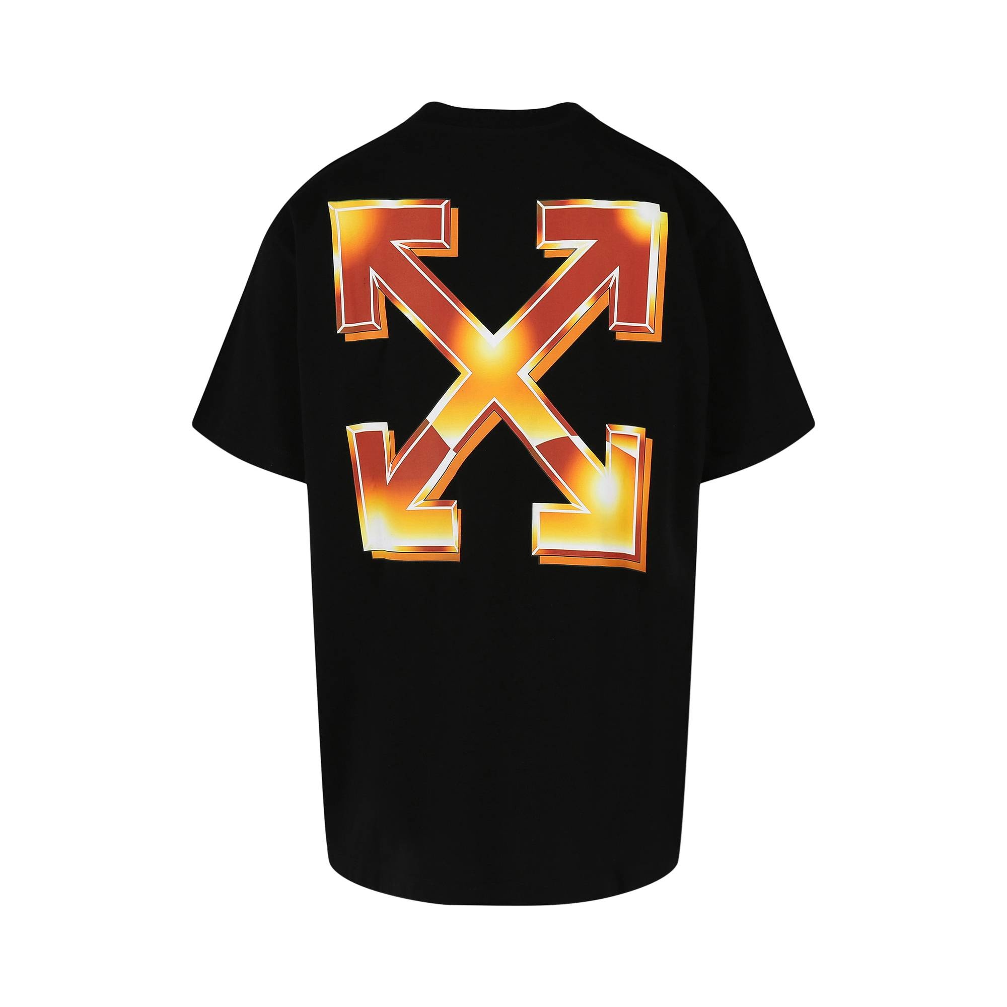 Off-White Arrows Print Crewneck Tee 'Black/Orange' - 2