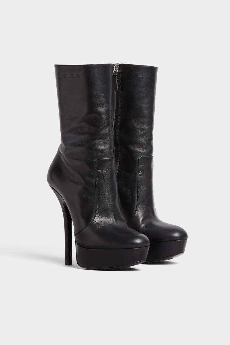 DSQUARED2 DEANDAY HEELED LEATHER ANKLE BOOTS outlook